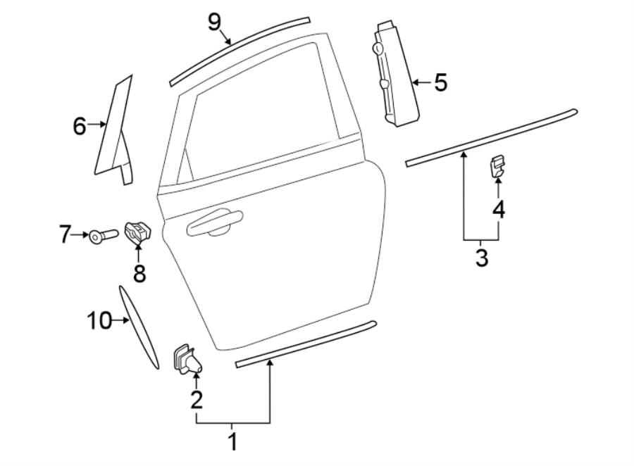 4REAR DOOR. EXTERIOR TRIM.https://images.simplepart.com/images/parts/motor/fullsize/9785615.png