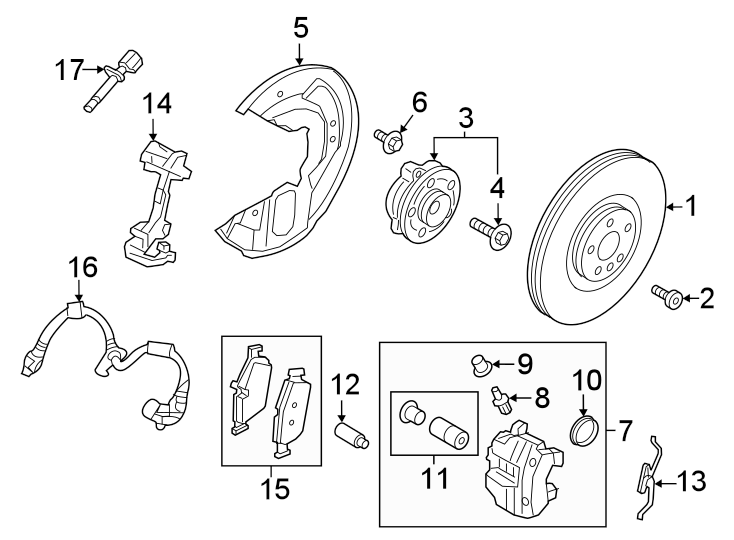 7Front suspension. Brake components.https://images.simplepart.com/images/parts/motor/fullsize/9790240.png