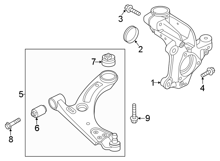 1Front suspension. Suspension components.https://images.simplepart.com/images/parts/motor/fullsize/9790242.png