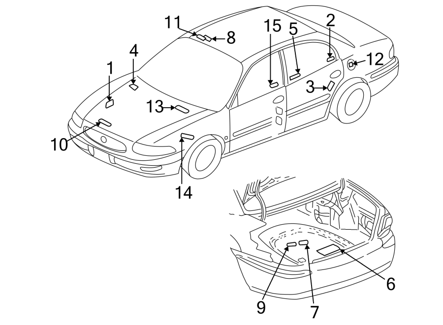 Diagram INFORMATION LABELS. for your 2020 Chevrolet Silverado   