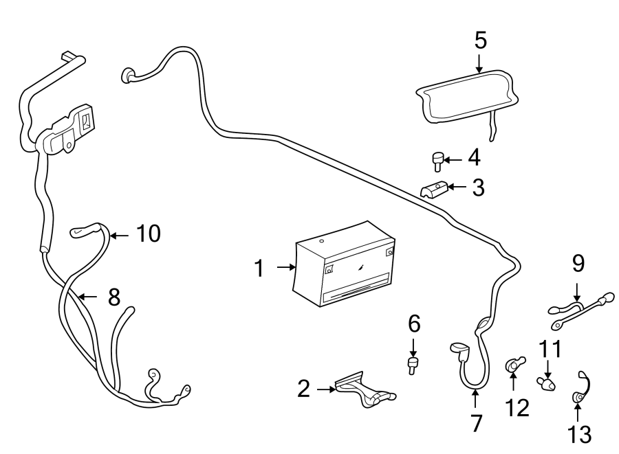 Diagram BATTERY. for your Buick Lesabre  