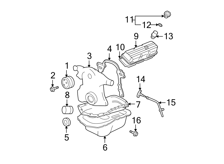 Diagram Engine / transaxle. Engine parts. for your 2005 Chevrolet Uplander    