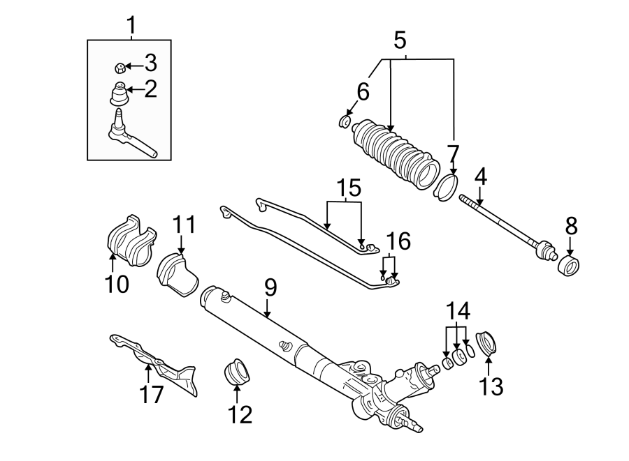 Diagram STEERING GEAR & LINKAGE. for your 2011 Chevrolet Equinox LS Sport Utility  