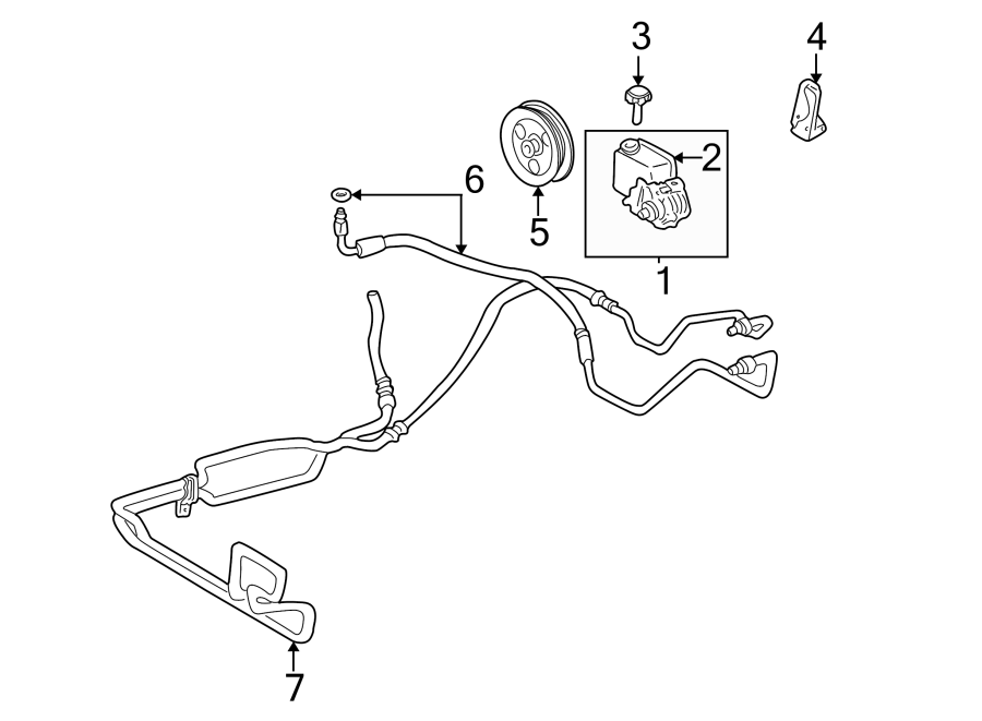 Diagram STEERING GEAR & LINKAGE. PUMP & HOSES. for your 2005 Chevrolet Silverado 1500 Hybrid Extended Cab Pickup Fleetside  