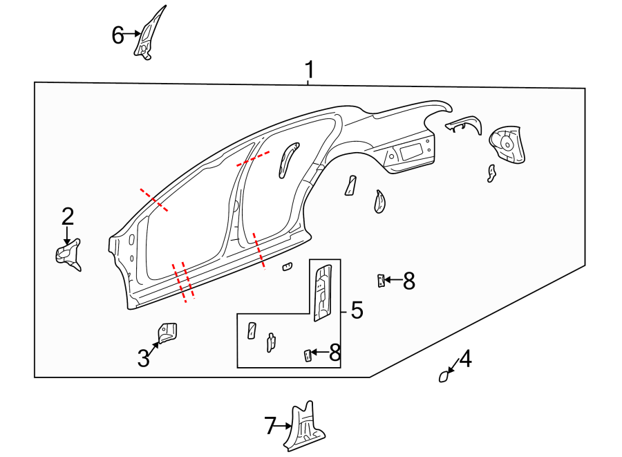 8PILLARS. ROCKER & FLOOR. UNISIDE.https://images.simplepart.com/images/parts/motor/fullsize/AA00345.png