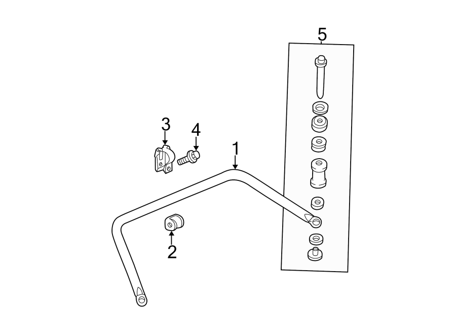 Diagram REAR SUSPENSION. STABILIZER BAR & COMPONENTS. for your 2012 GMC Sierra 2500 HD 6.6L Duramax V8 DIESEL A/T 4WD Denali Crew Cab Pickup Fleetside 