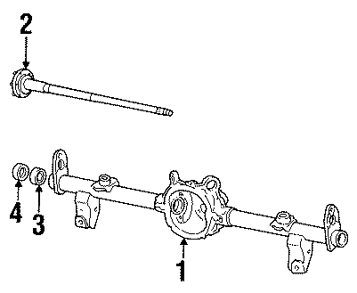 Diagram REAR SUSPENSION. AXLE COMPONENTS. for your 2011 GMC Sierra 2500 HD 6.6L Duramax V8 DIESEL A/T RWD SLT Extended Cab Pickup Fleetside 