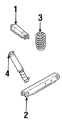 Diagram REAR SUSPENSION. SUSPENSION COMPONENTS. for your 2002 GMC Sierra 2500 HD 6.0L Vortec V8 M/T RWD SL Standard Cab Pickup Fleetside 