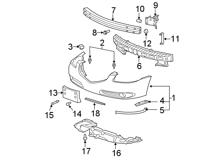 6Front bumper. Bumper & components.https://images.simplepart.com/images/parts/motor/fullsize/AA06013.png