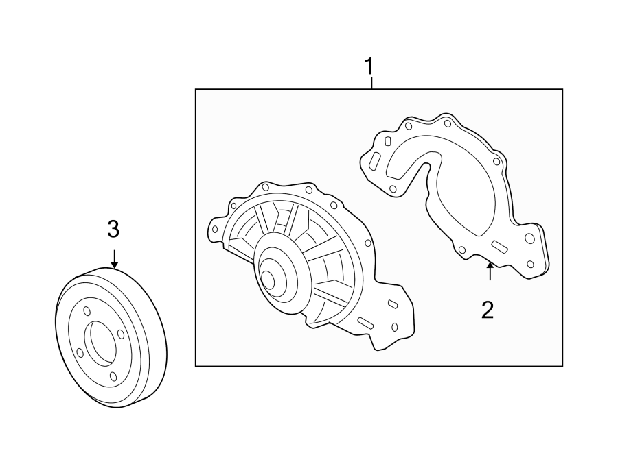 Diagram WATER PUMP. for your 2002 Buick Century   