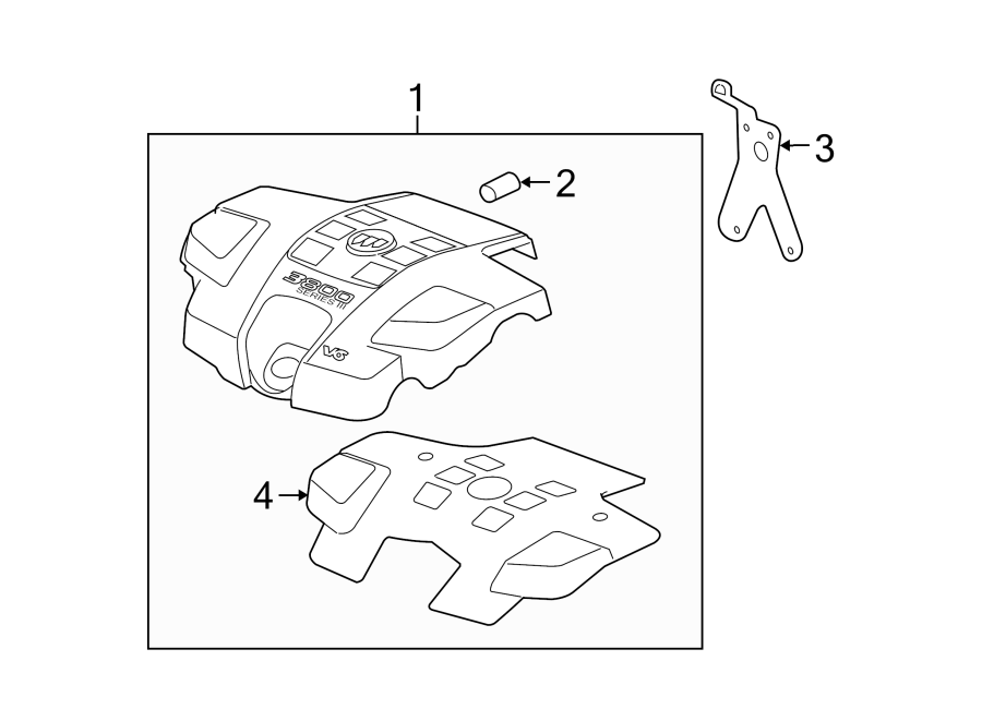 Diagram ENGINE / TRANSAXLE. ENGINE APPEARANCE COVER. for your 2002 Chevrolet Camaro   