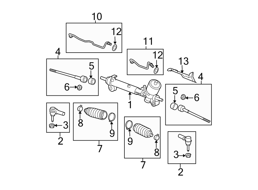 Diagram STEERING GEAR & LINKAGE. for your 2015 GMC Sierra 2500 HD 6.6L Duramax V8 DIESEL A/T RWD SLE Standard Cab Pickup Fleetside 