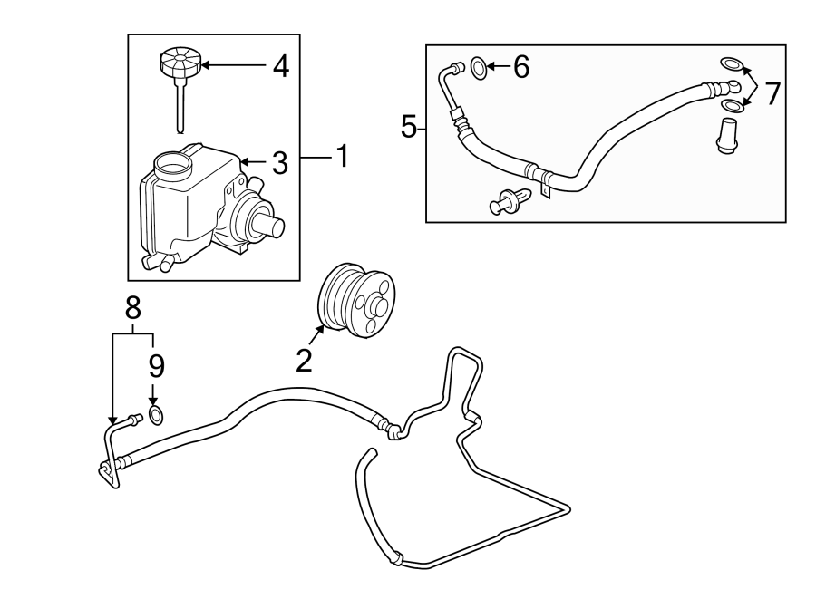 Diagram STEERING GEAR & LINKAGE. PUMP & HOSES. for your Saturn