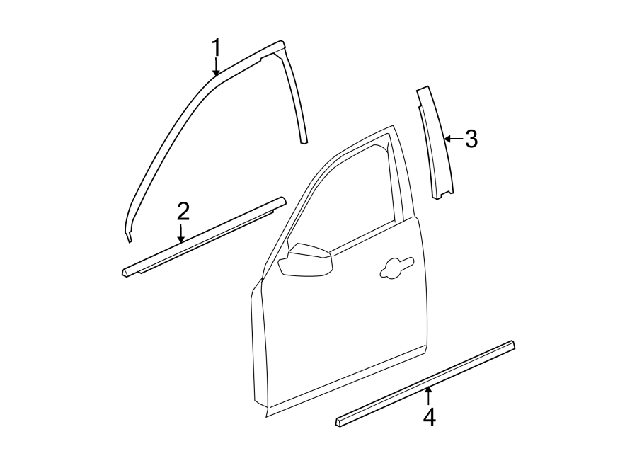 4FRONT DOOR. EXTERIOR TRIM.https://images.simplepart.com/images/parts/motor/fullsize/AA06525.png