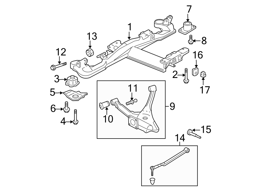 Diagram REAR SUSPENSION. SUSPENSION COMPONENTS. for your 2004 GMC Sierra 2500 HD 6.0L Vortec V8 CNG A/T RWD SLE Standard Cab Pickup Fleetside 