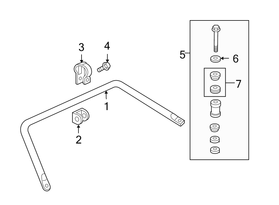 Diagram REAR SUSPENSION. STABILIZER BAR & COMPONENTS. for your 2012 GMC Sierra 2500 HD 6.6L Duramax V8 DIESEL A/T 4WD SLT Crew Cab Pickup Fleetside 