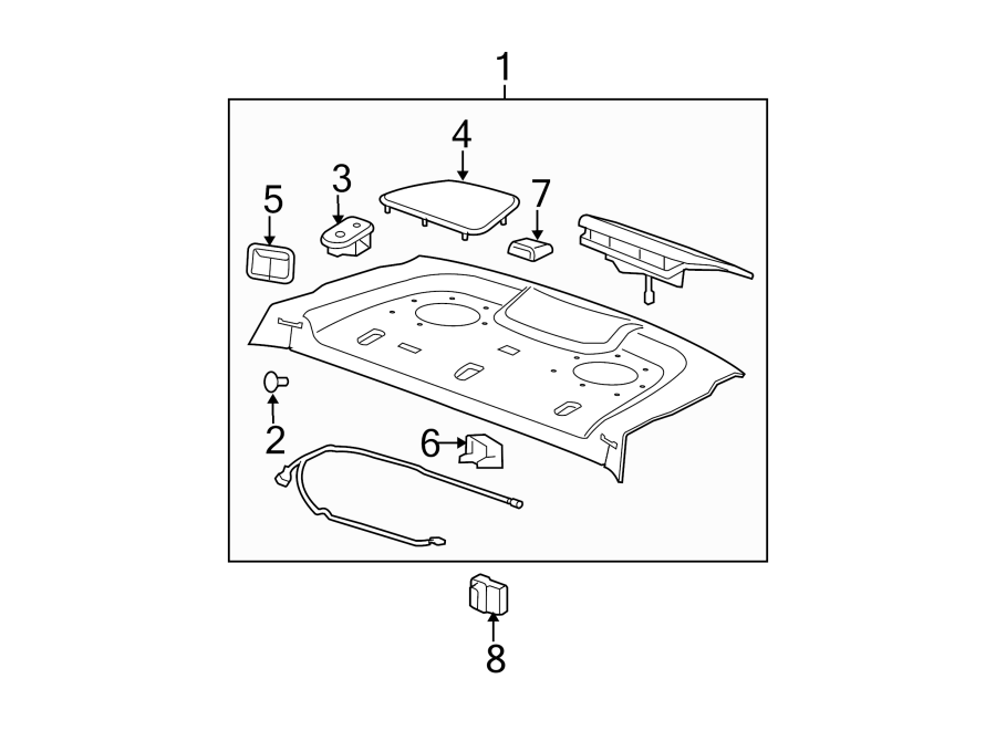 Diagram REAR BODY & FLOOR. INTERIOR TRIM. for your 1990 Buick Century   