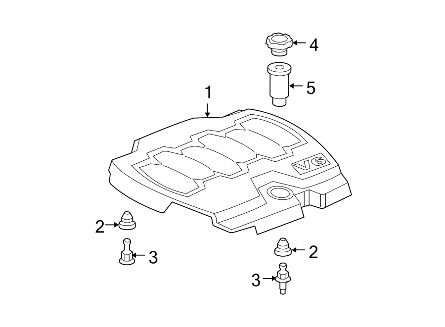 Diagram ENGINE / TRANSAXLE. ENGINE APPEARANCE COVER. for your 2016 Chevrolet Camaro  SS Convertible 