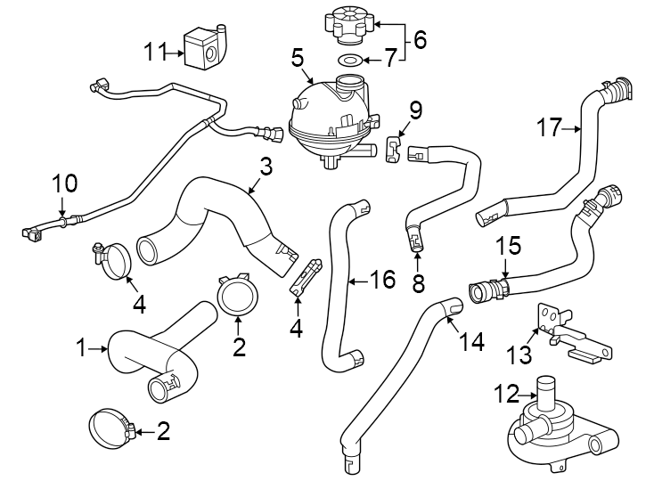 Diagram Hoses & lines. for your 1995 Chevrolet K2500  Base Standard Cab Pickup Fleetside 4.3L Chevrolet V6 A/T 