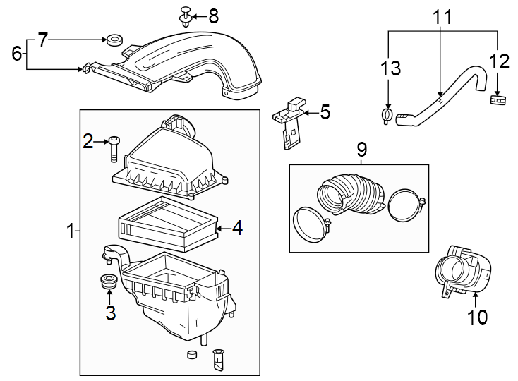 Engine / transaxle. Air intake.