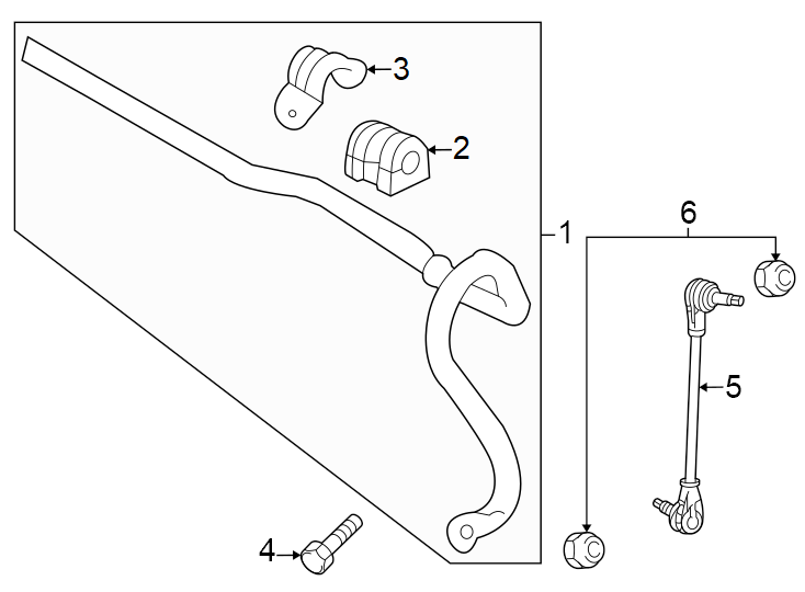 Diagram Front suspension. Stabilizer bar & components. for your 2021 GMC Savana 2500   