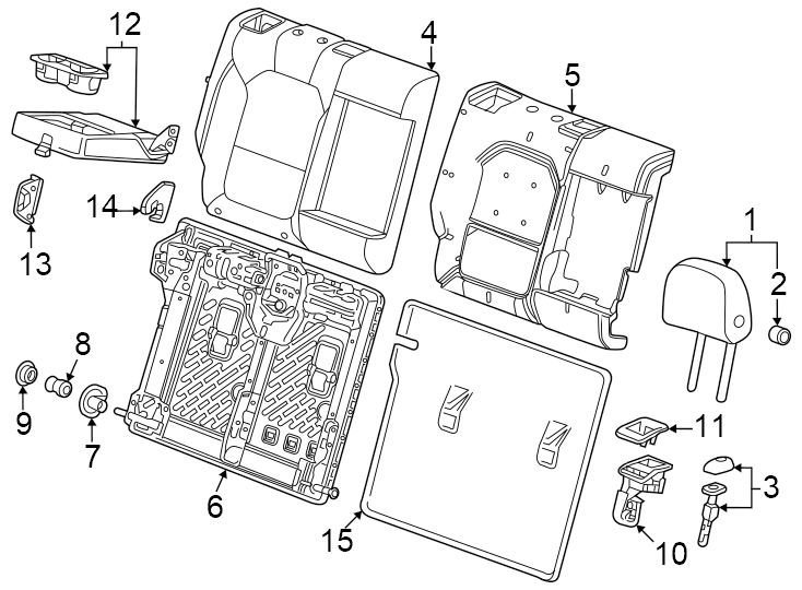 7Seats & tracks. Rear seat components.https://images.simplepart.com/images/parts/motor/fullsize/AA24445.png