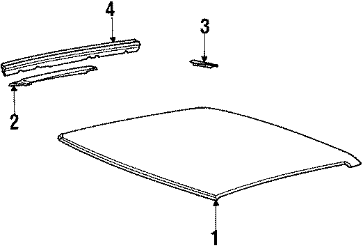 Diagram ROOF & COMPONENTS. for your Buick Lesabre  