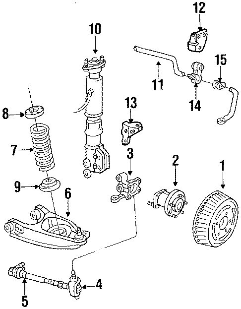 Diagram REAR SUSPENSION. BRAKE COMPONENTS. STABILIZER BAR & COMPONENTS. SUSPENSION COMPONENTS. for your 2015 GMC Sierra 2500 HD 6.0L Vortec V8 A/T 4WD SLE Standard Cab Pickup 