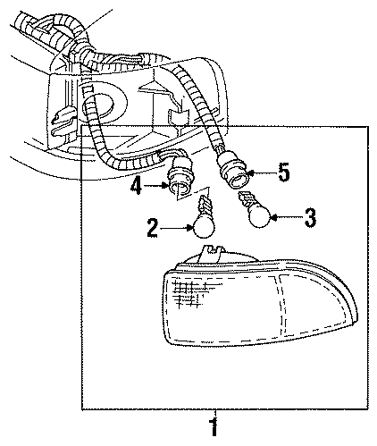 Diagram FRONT LAMPS. CORNER & SIDE MARKER LAMPS. for your 2005 Chevrolet Blazer   