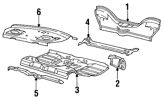 Diagram REAR BODY & FLOOR. for your Buick Roadmaster  