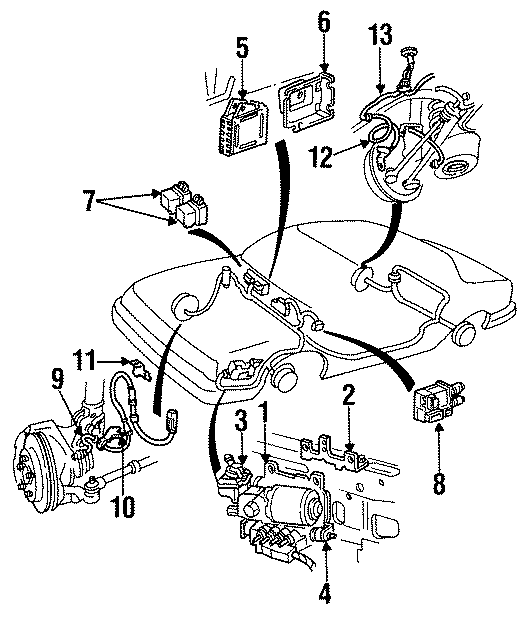 Diagram ELECTRICAL. ABS COMPONENTS. for your 2004 GMC Sierra 2500 HD 6.0L Vortec V8 CNG M/T RWD SLT Crew Cab Pickup 