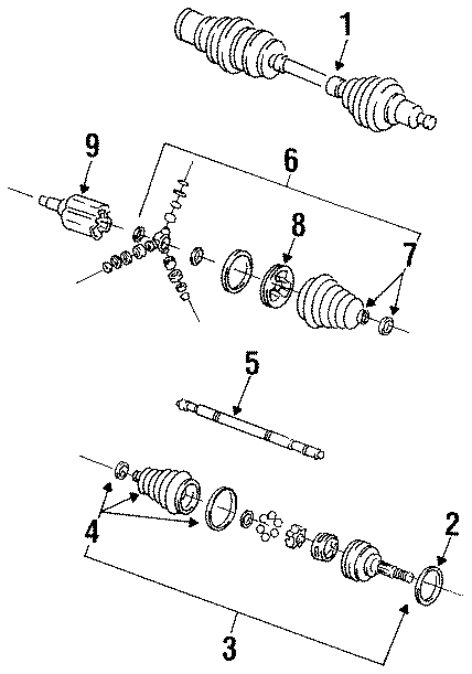 Diagram FRONT SUSPENSION. DRIVE AXLES. for your 2004 Chevrolet Blazer LS Sport Utility  