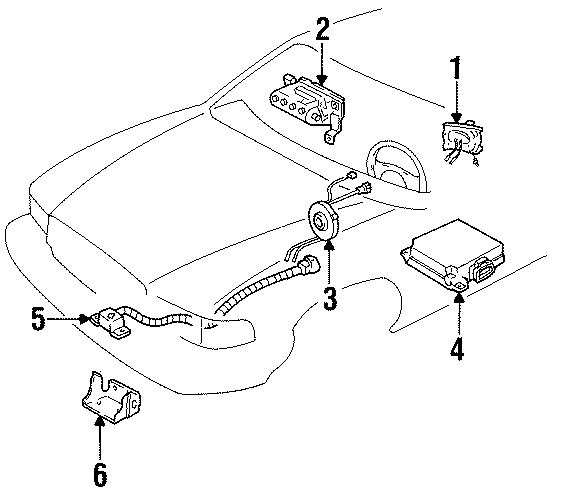 2RESTRAINT SYSTEMS. AIR BAG COMPONENTS.https://images.simplepart.com/images/parts/motor/fullsize/AA92325.png