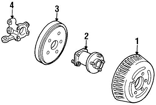 REAR SUSPENSION. BRAKE COMPONENTS.