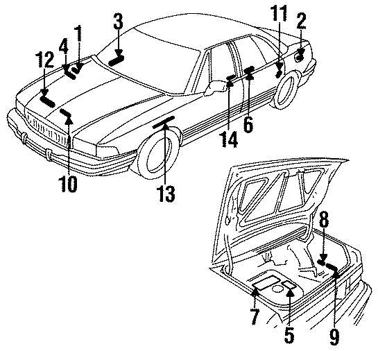 Diagram INFORMATION LABELS. for your 2022 Chevrolet Silverado   