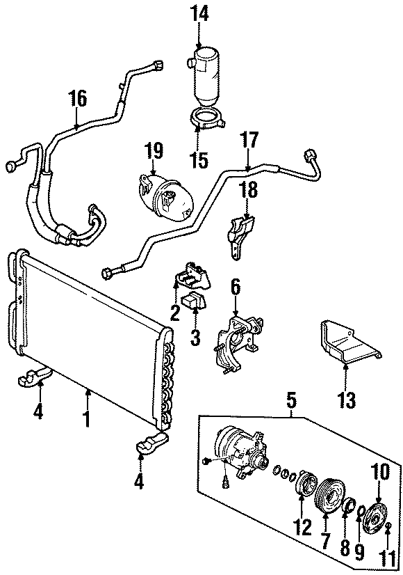 11AIR CONDITIONER & HEATER. COMPRESSOR & LINES. CONDENSER.https://images.simplepart.com/images/parts/motor/fullsize/AA97040.png