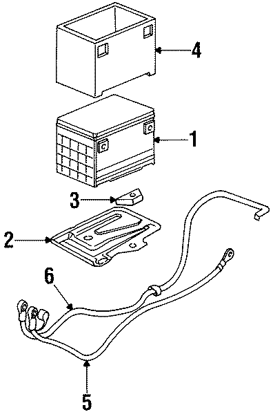 Diagram BATTERY. for your Cadillac 60 Special  