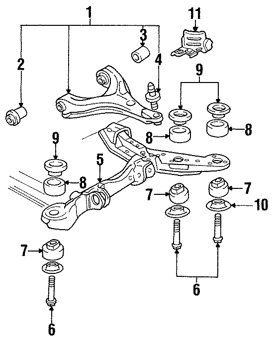 Diagram FRONT SUSPENSION. SUSPENSION COMPONENTS. for your 2011 GMC Sierra 2500 HD 6.6L Duramax V8 DIESEL A/T RWD SLT Crew Cab Pickup 