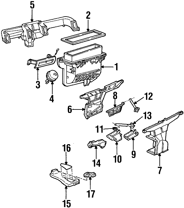 Diagram INSTRUMENT PANEL. DUCTS. for your 2006 GMC Sierra 2500 HD   