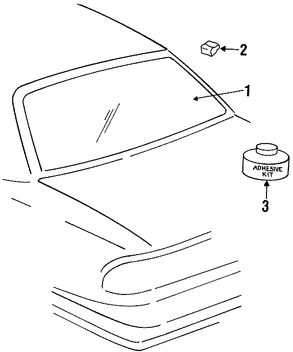 Diagram BACK GLASS. for your 1998 Buick Lesabre   