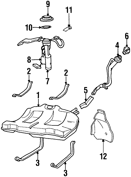 Diagram FUEL SYSTEM COMPONENTS. for your Buick