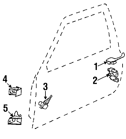 Diagram FRONT DOOR. LOCK & HARDWARE. for your 1994 Buick Lesabre   