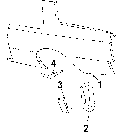 Diagram QUARTER PANEL & COMPONENTS. for your 2000 Buick Lesabre   