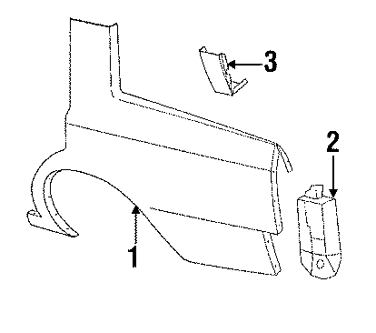 Diagram QUARTER PANEL & COMPONENTS. for your 2000 Buick Lesabre   