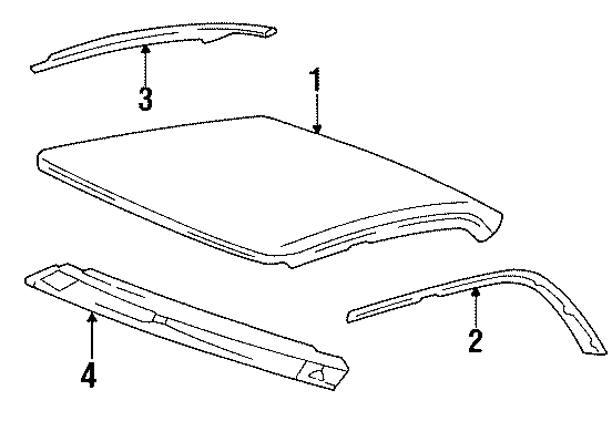 Diagram ROOF & COMPONENTS. for your Buick Park Avenue  