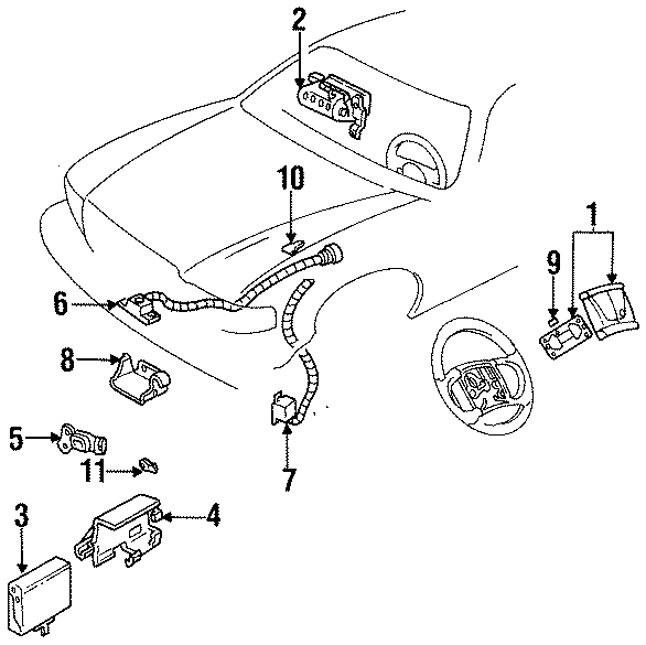 9RESTRAINT SYSTEMS. AIR BAG COMPONENTS.https://images.simplepart.com/images/parts/motor/fullsize/AB91600.png