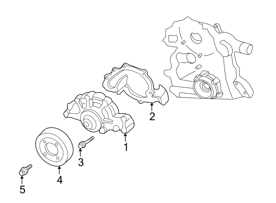 Diagram WATER PUMP. for your 2018 Chevrolet Corvette   