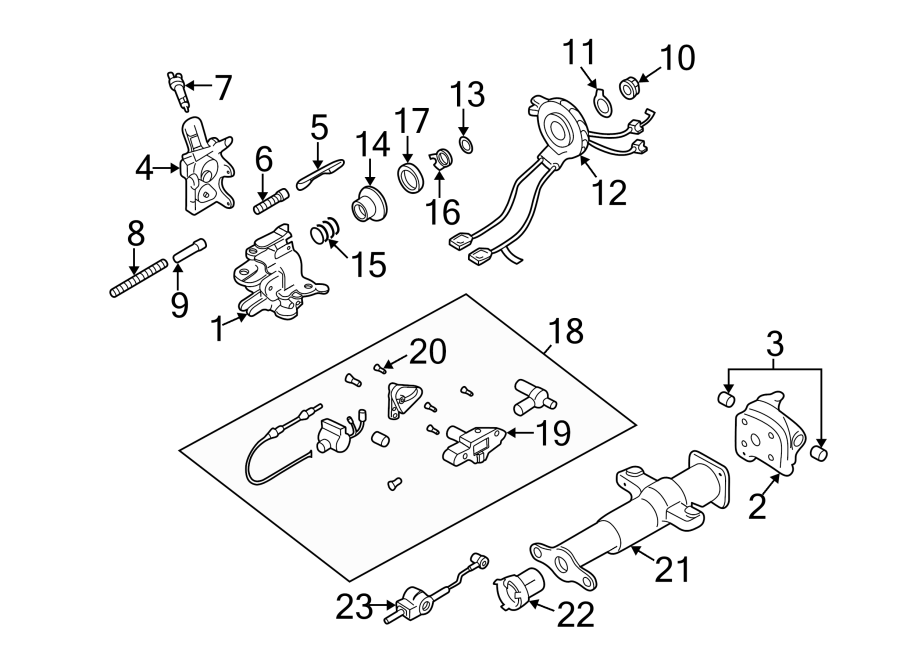 Diagram STEERING COLUMN. HOUSING & COMPONENTS. for your 2018 Chevrolet Spark  LS Hatchback 