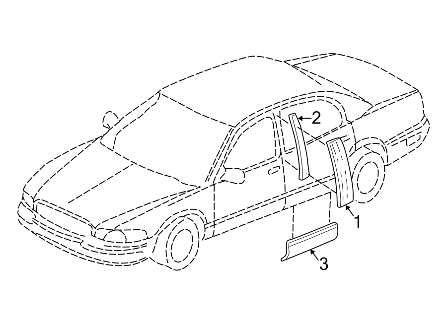 3REAR DOOR. EXTERIOR TRIM.https://images.simplepart.com/images/parts/motor/fullsize/AB97285.png