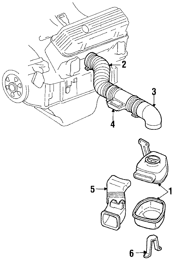 AIR INLET. ENGINE PARTS.
